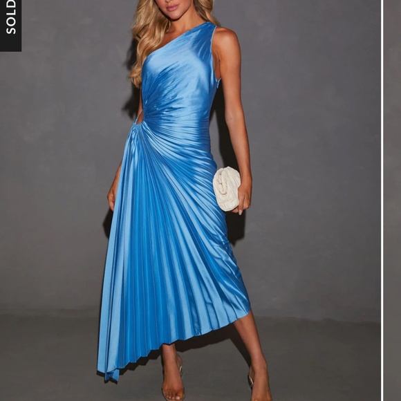 Vici Dresses & Skirts - Elegant Blue One-Shoulder Dress